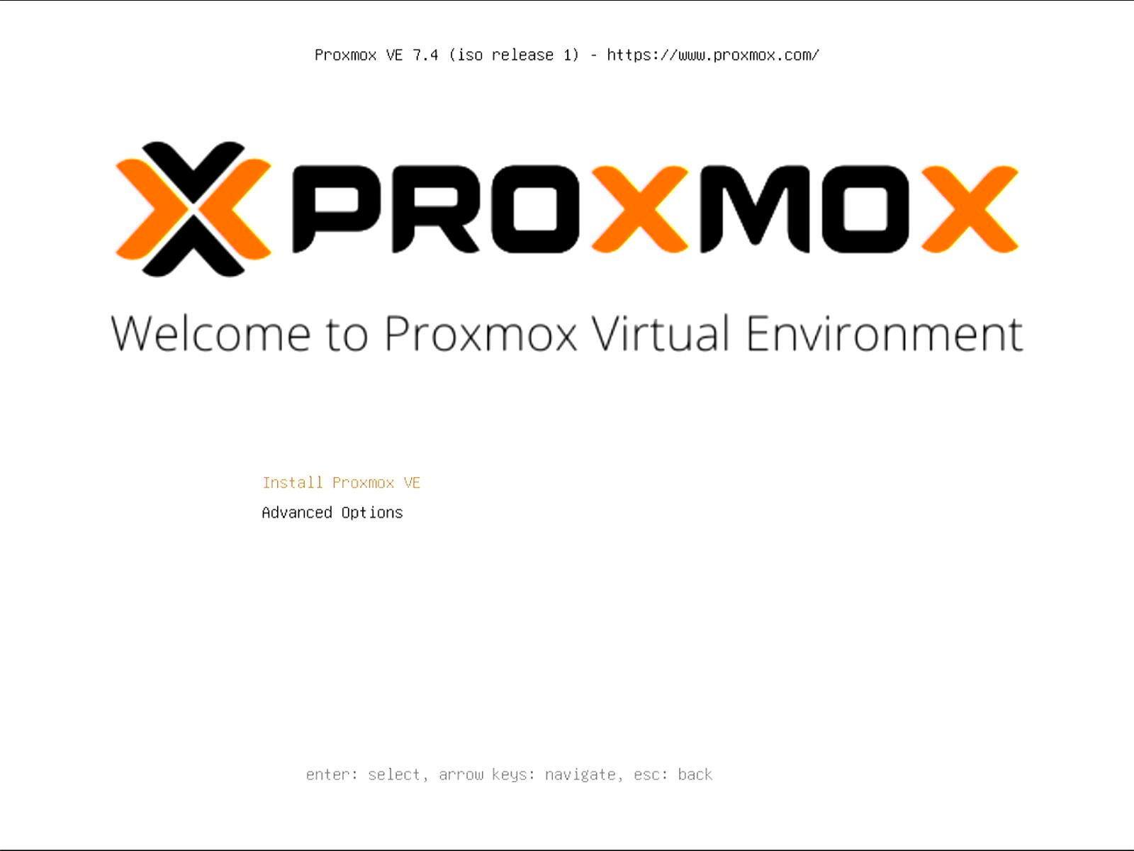 proxmox welcome