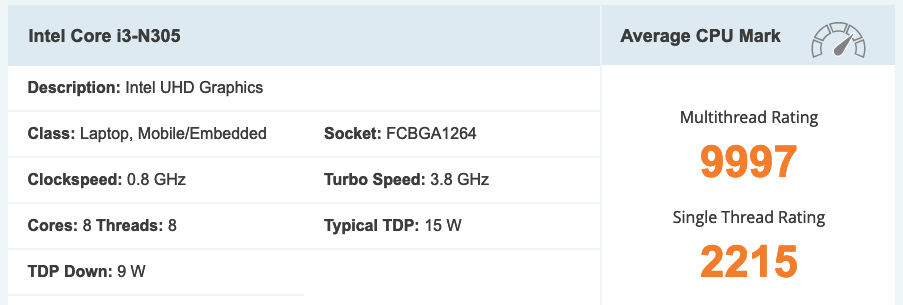 TerraMaster F8 SSD PLUS i3-n305